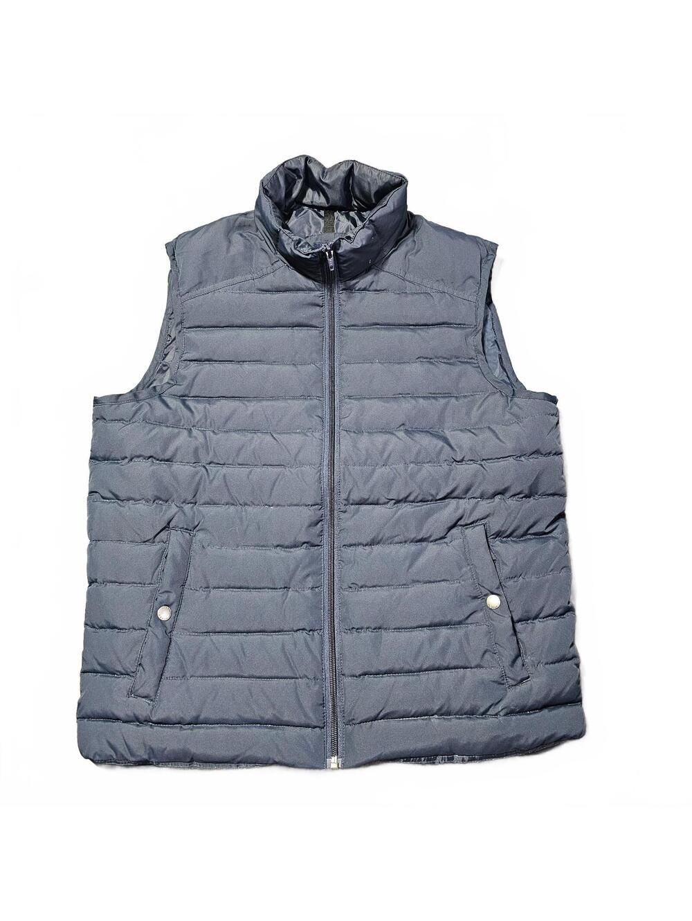 J.Crew Men's Medium Blue Navy Puffer Vest Authentic Outerwear Warm Down Feathers